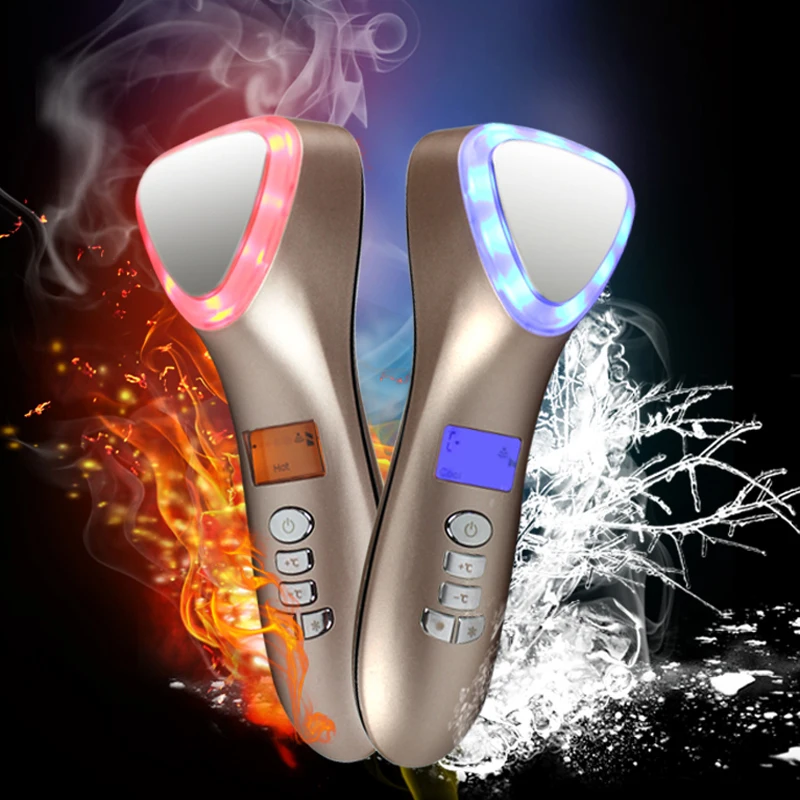 Ультразвуковой Криотерапия лифтинг лица горячий и холодный молот Электрический