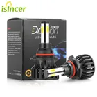 H7 мини автомобилей головной светильник 6000K COB четыре стороны H4 светодиодный H1 H8 H9 H11 9005 HB3 9006 HB4 белый светильник 72W фары для 8000LM 2 шт. авто фары