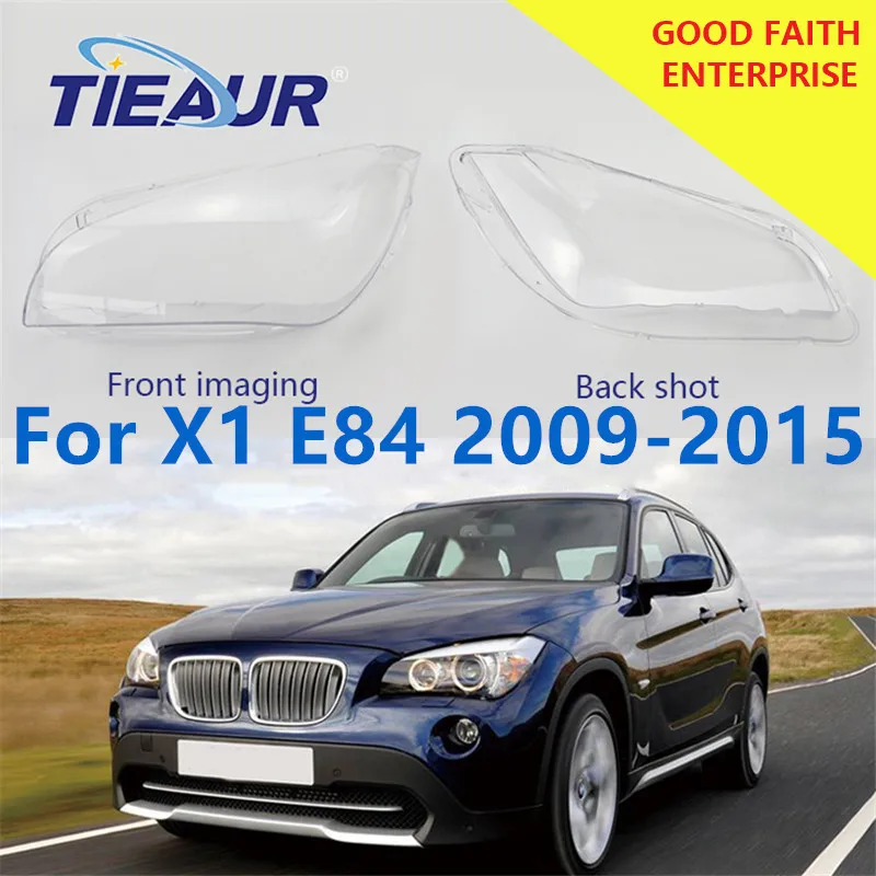 

Прозрачная крышка для передних фар X1 E84, стеклянная крышка для передних фар, прозрачная крышка для передних фар, PC 2009-2015, абажур, замена «сделай сам»