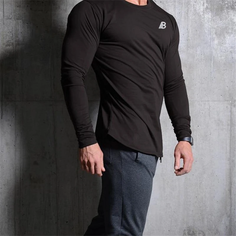 Рубашка мужская Спортивная быстросохнущая из хлопка с длинным рукавом | Спорт и
