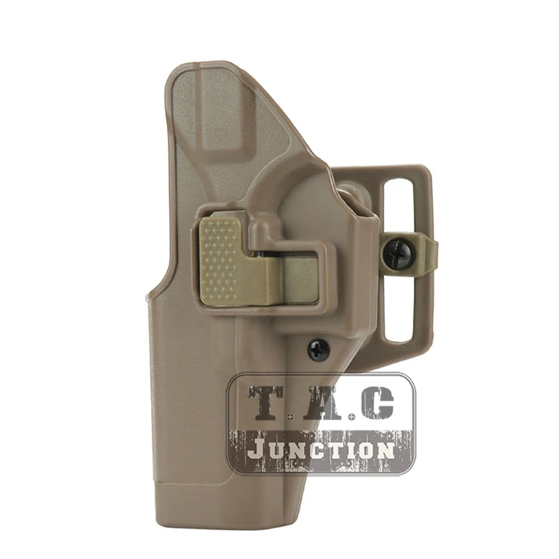 

Tactical CQC Serpa Pistol Holster Concealment Quick Left Hand Waist Paddle Belt Loop Pistol Pouch For Glock 17 19 22 23 31 32