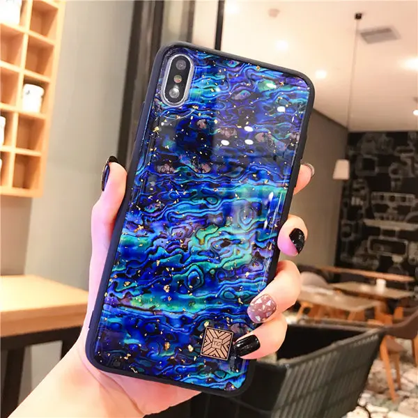 D41 Мраморный чехол для телефона с золотой фольгой для iPhone 11 Pro XS Max XR X 7 8 6 6s Plus, мягкий силиконовый чехол с блестками для iPhone X - Цвет: D41