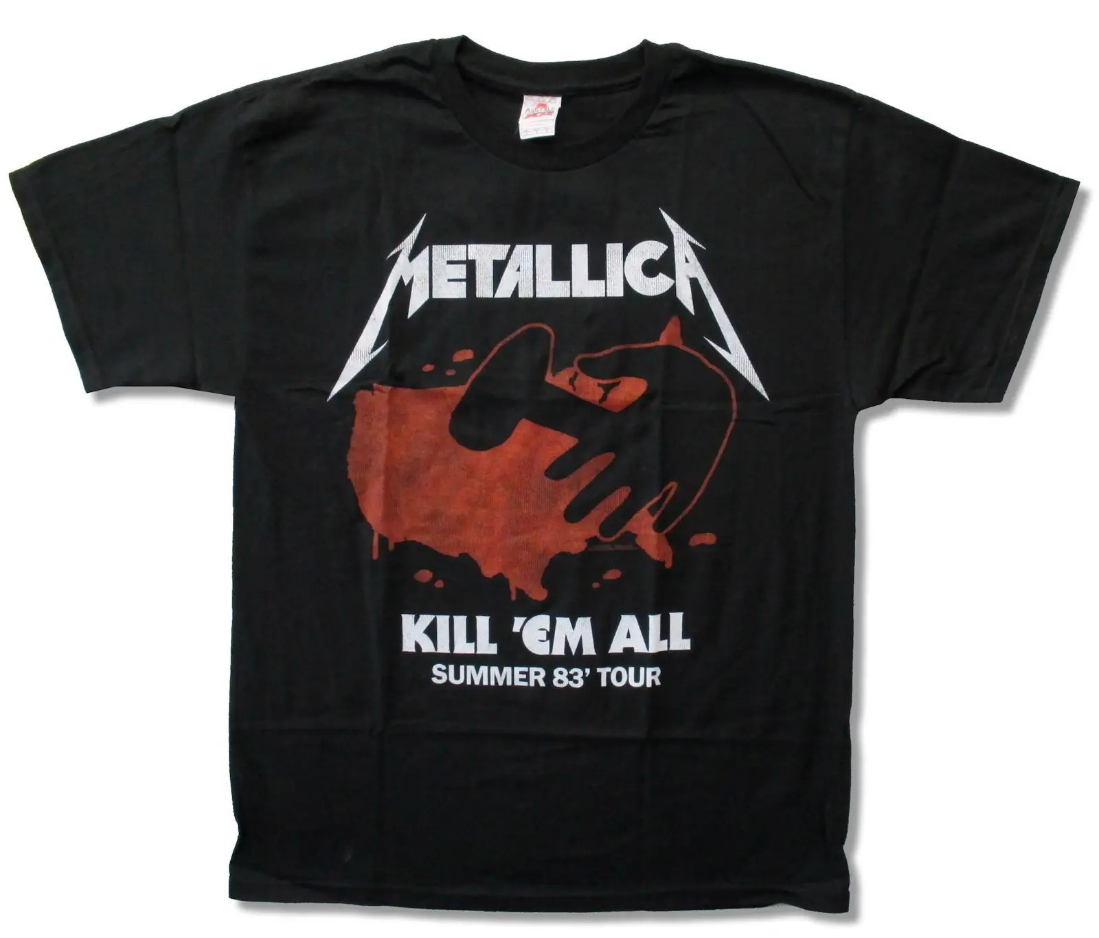 METALLICA KILL 'EM ALL TOUR 1983 черная футболка новая официальная MERCH NWT летняя с круглым