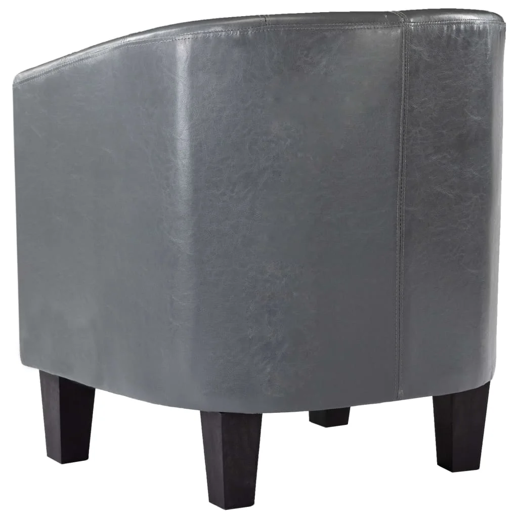 Стул для ванны из искусственной кожи серого цвета | Мебель