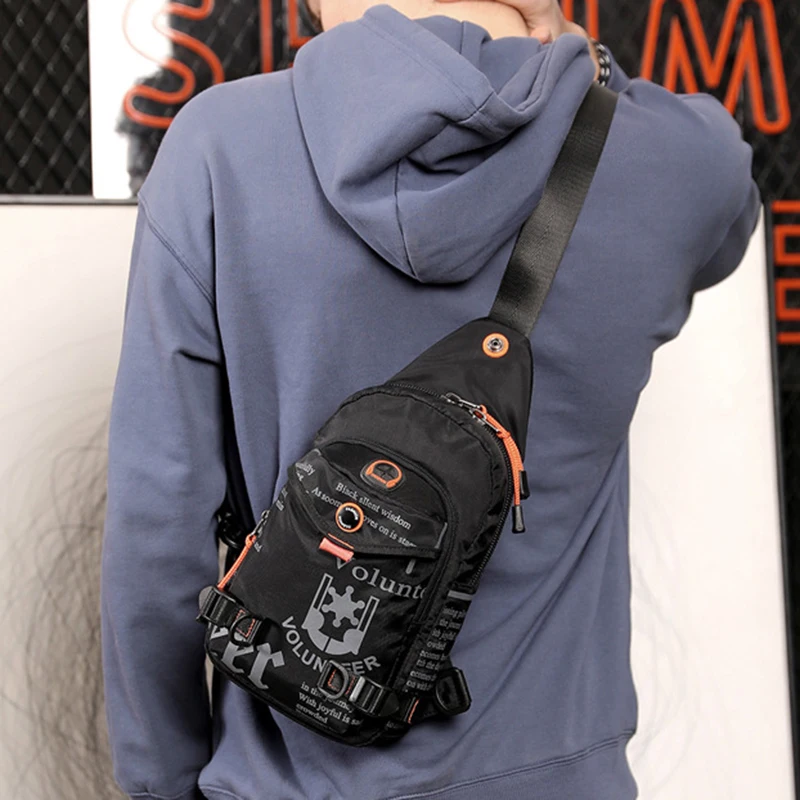 

High Quality Nylon Men Chest Bag Rucksack Knapsack Brand Famous Travel Casual Male One Shoulder Bags Sling Backpack Daypack