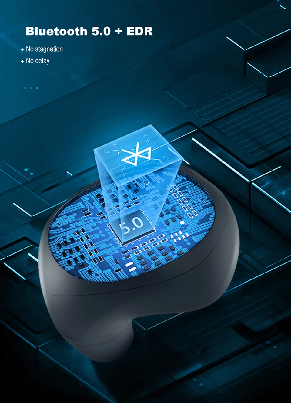 TWS Bluetooth 5,0 Беспроводные наушники с сенсорным управлением Гарнитура 3D стерео спортивные водонепроницаемые наушники с зарядным устройством для телефона