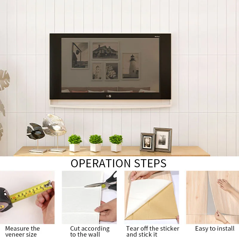 10pcs 3D Wall Sticker Original Wood Grain Simulation Bedroom Decoration Waterproof Self Adhesive Wallpaper For Home |