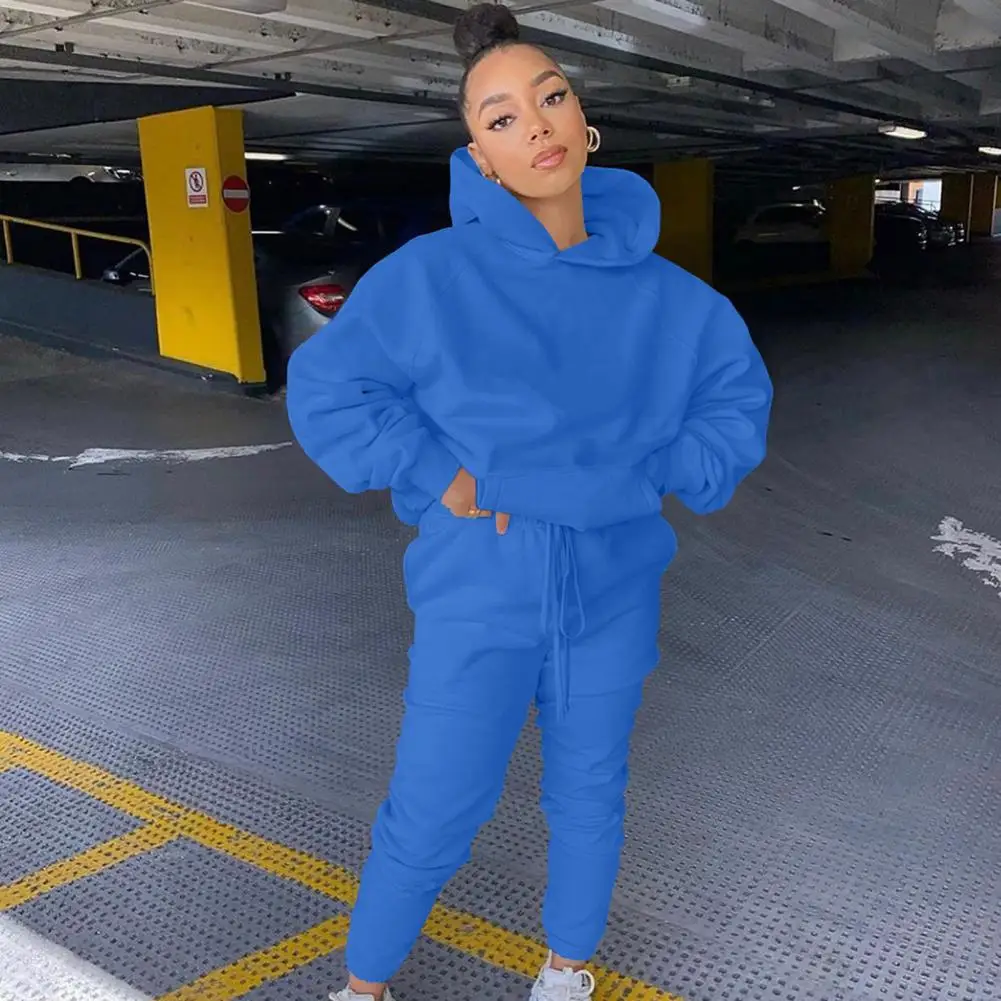 

2021 Autumn Winter Fashion Outfits for Women Tracksuit Hoodies Sweatshirt and Sweatpants Casual Sports 2 Piece Set Sweatsuits