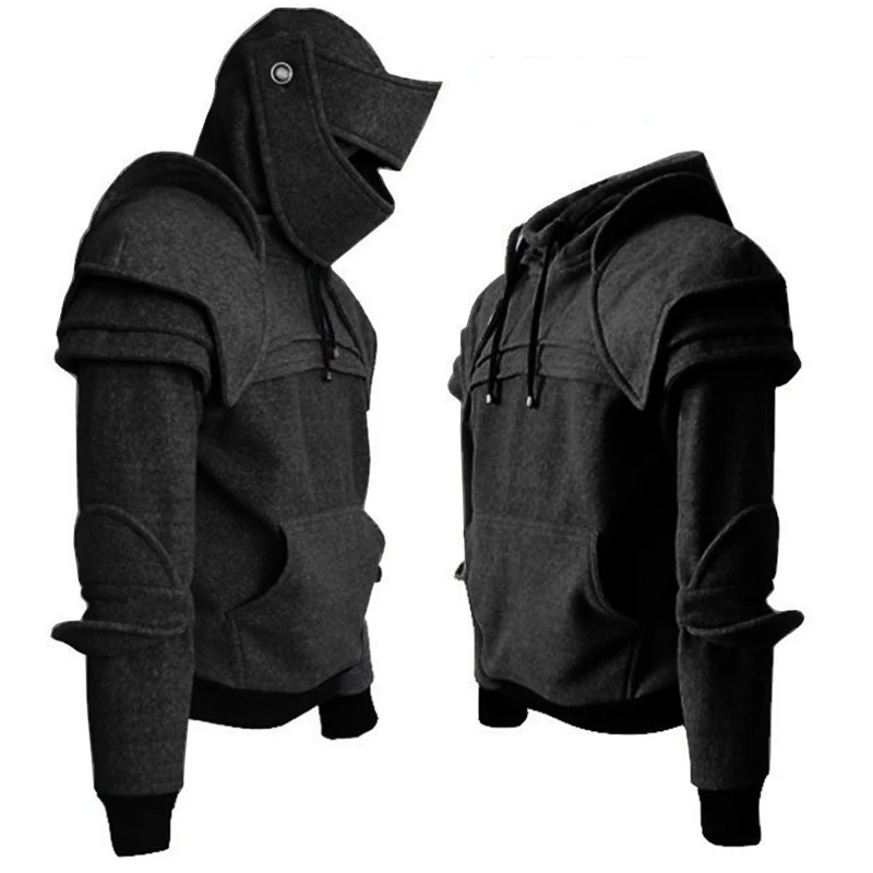 Мужская зимняя толстовка с капюшоном в винтажном стиле|Мужские толстовки и
