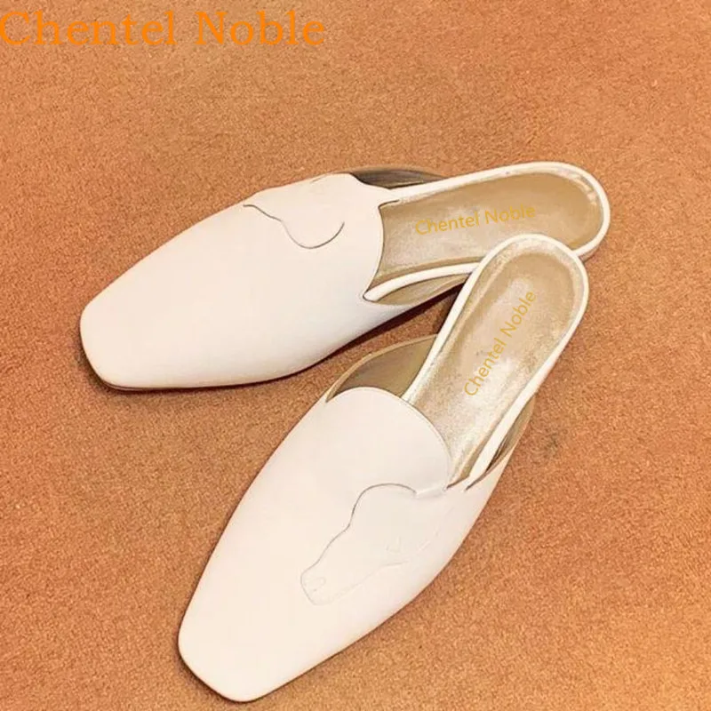 Дизайнерские шлёпанцы Цвет черный белый женская обувь на плоской подошве с