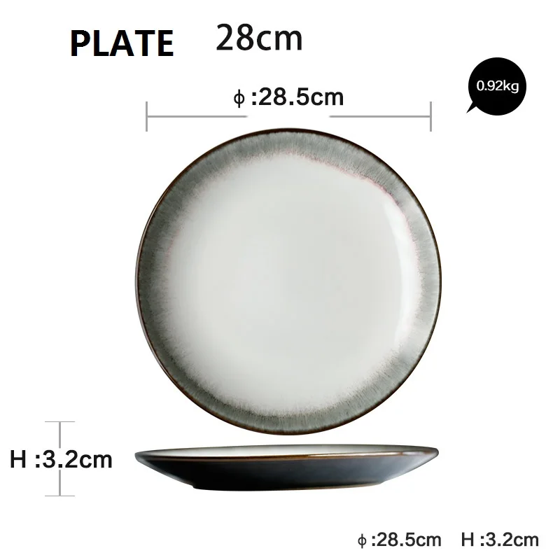 Серия обжига глазури американская зеленая керамическая чаша столовая тарелка