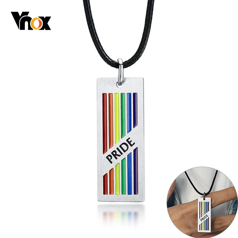 Vnox Pride Love is Радужная подвеска для мужчин ожерелье из нержавеющей стали