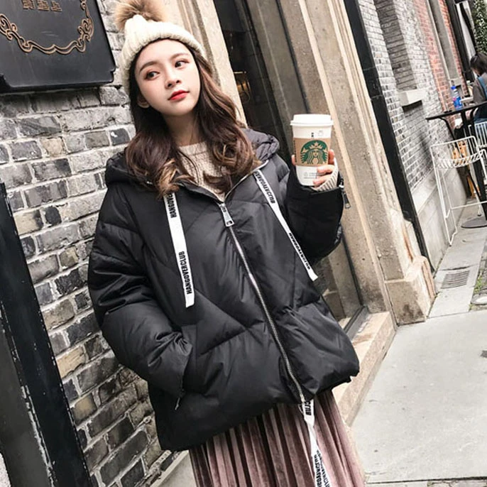 Глянцевая зимняя женская куртка 2020 короткая парка mujer пальто Женская свободная