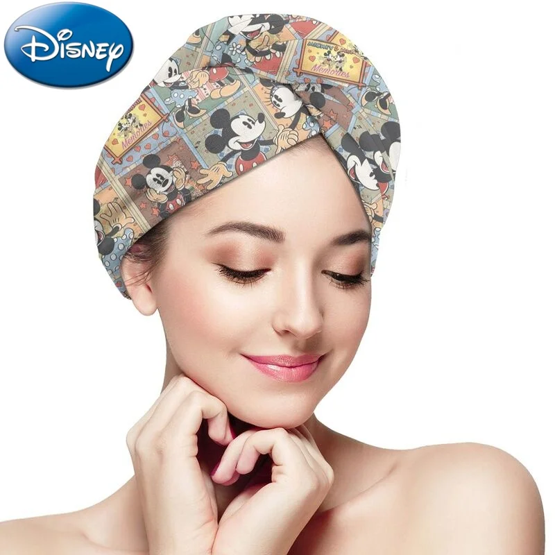 

2022 New Disney Cartoon Woman Dry Hair Cap Super Absorbent And Quick-Drying Shower Cap Towel Cap Wiping Head Towel Headscarf