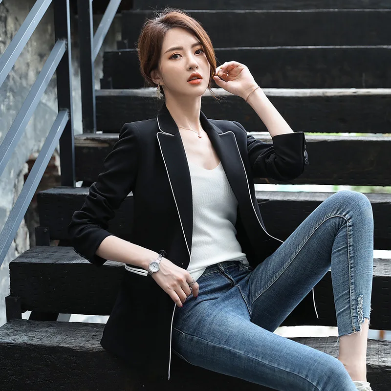 Женская одежда маленький костюм куртка Женский длинный рукав осень новый