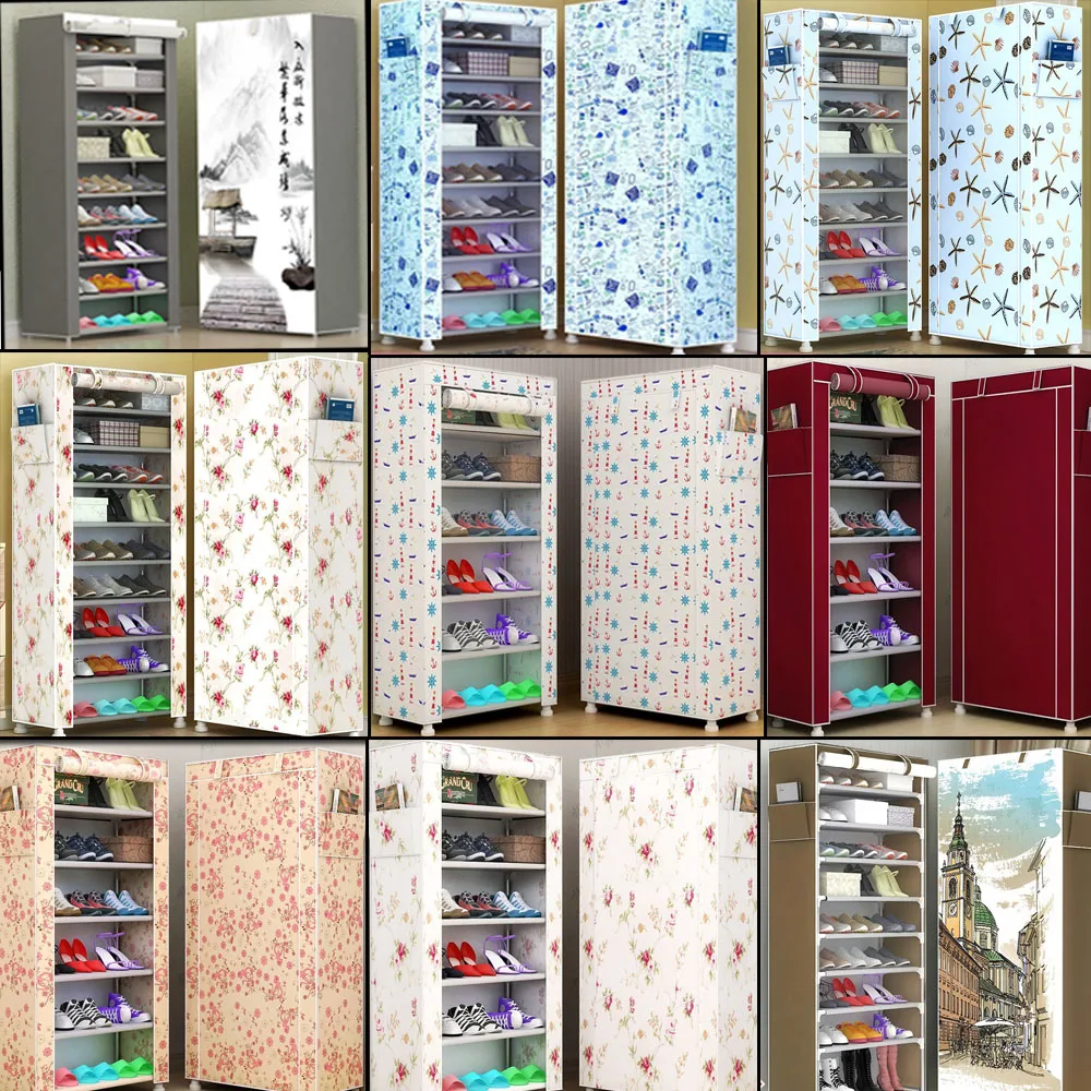 

Шкаф для обуви, простой многоуровневый комбинированный шкаф для обуви, нетканый многоуровневый шкаф для хранения обуви, складной обувной ш...