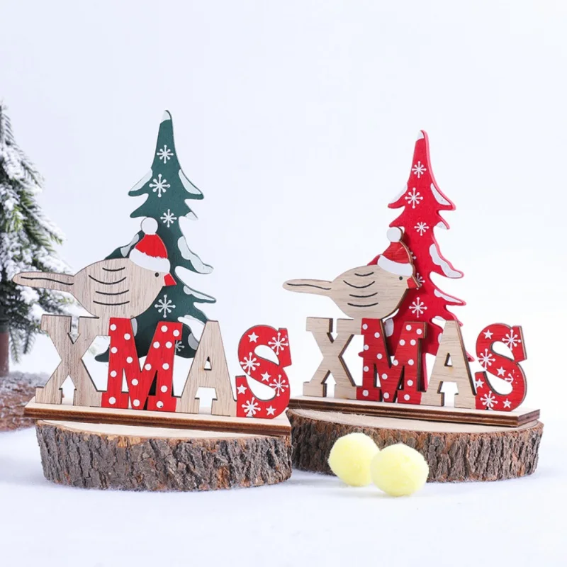 Рождественские деревянные птицы дизайн Рождественская елка украшения для дома