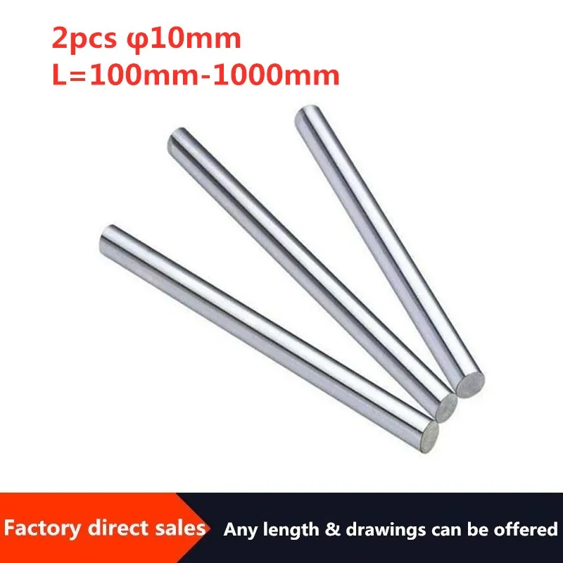 

2pcs 10mm linear shaft 100mm 200mm 300mm 350mm 400mm 450mm 550mm 800mm Chromed Hardened Rod cnc parts 3d printer parts