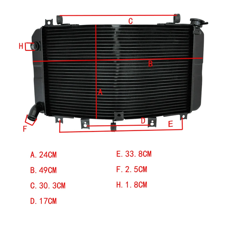 Motorcycle Replacement Cooling Aluminum Cooler Radiator For Suzuki GSX1300 R RZ RA Hayabusa GSX1300R 2008-2019 | Автомобили и