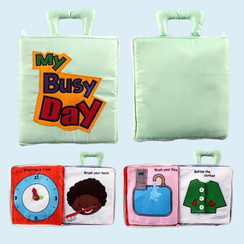

Baby Cloth Book Toddler Learning Story Montessori Sensory Toys Polyester Fiber Non-woven Fabric Rubber Children's Fun Book