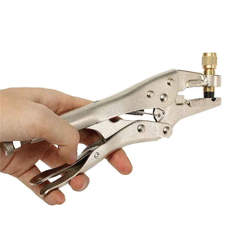 

Air Conditioner Refrigerant Recovery Refrigeration Tube Steel Locking Plier Hand Tool