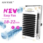 Ресницы ABONNIE Easy Fanning, новинка, 18-22 мм, цветущие ресницы для наращивания, автоматический Цветущий макияж, для быстрых поклонников, накладные ресницы