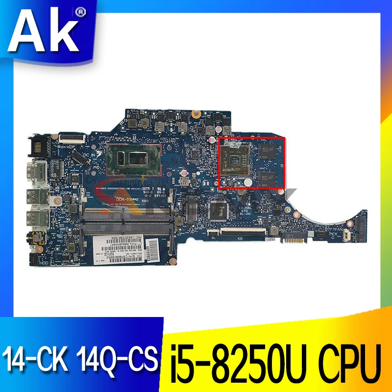 

Akemy L23232-601 6050A2977601 216-0890010 Laptop Motherboard with/ i5-8250U for HP Pavilion 14-CK 14Q-CS Mainboard