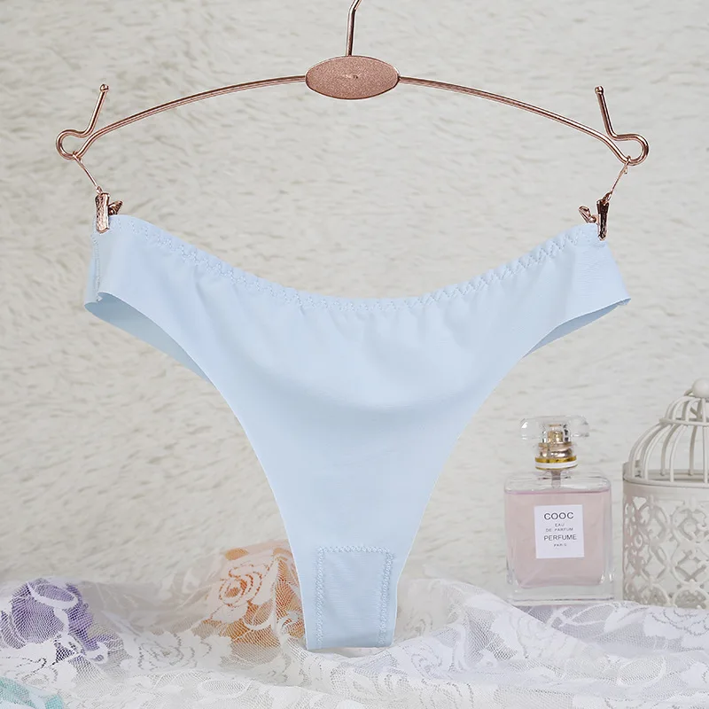 blue Bonjean Бесшовные женские трусики нижнее белье женские удобные нижнее белье Модные женские трусы с низкой посадкой Прямая поставка - Цвет: blue