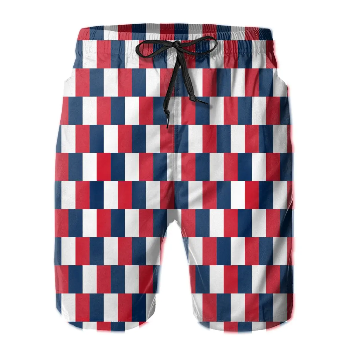 

Summer Men Beach Shorts Breathable Quick Dry Funny Novelty Belgian Loose Flag Of France (17941815, 18301958) Hawaii Pants