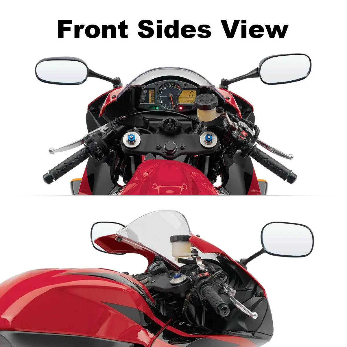 

Left & Right Black Rearview Mirrors FOR HONDA CBR600RR 03-19 16 CBR1000RR 04-07