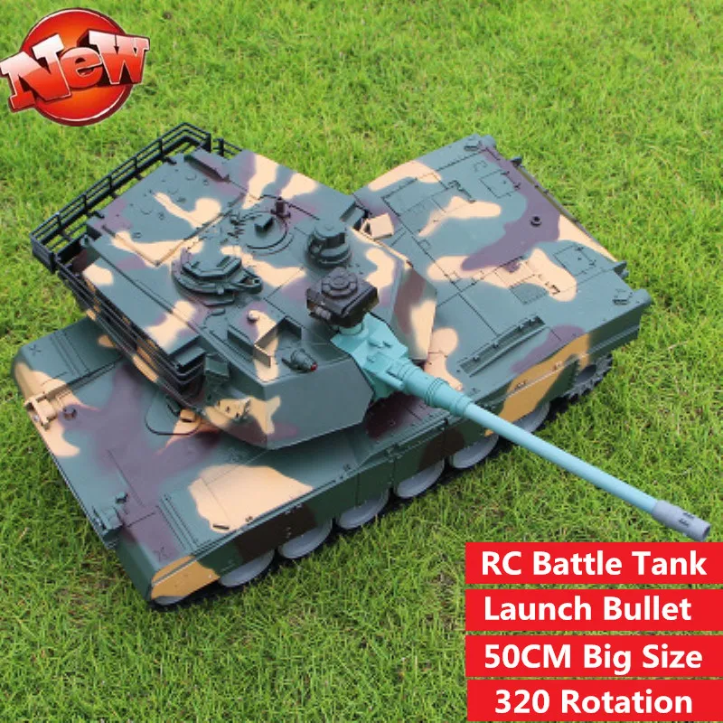 Боевой танк с дистанционным управлением 1:18 2 4 ГГц 50 см крутая светодиодная