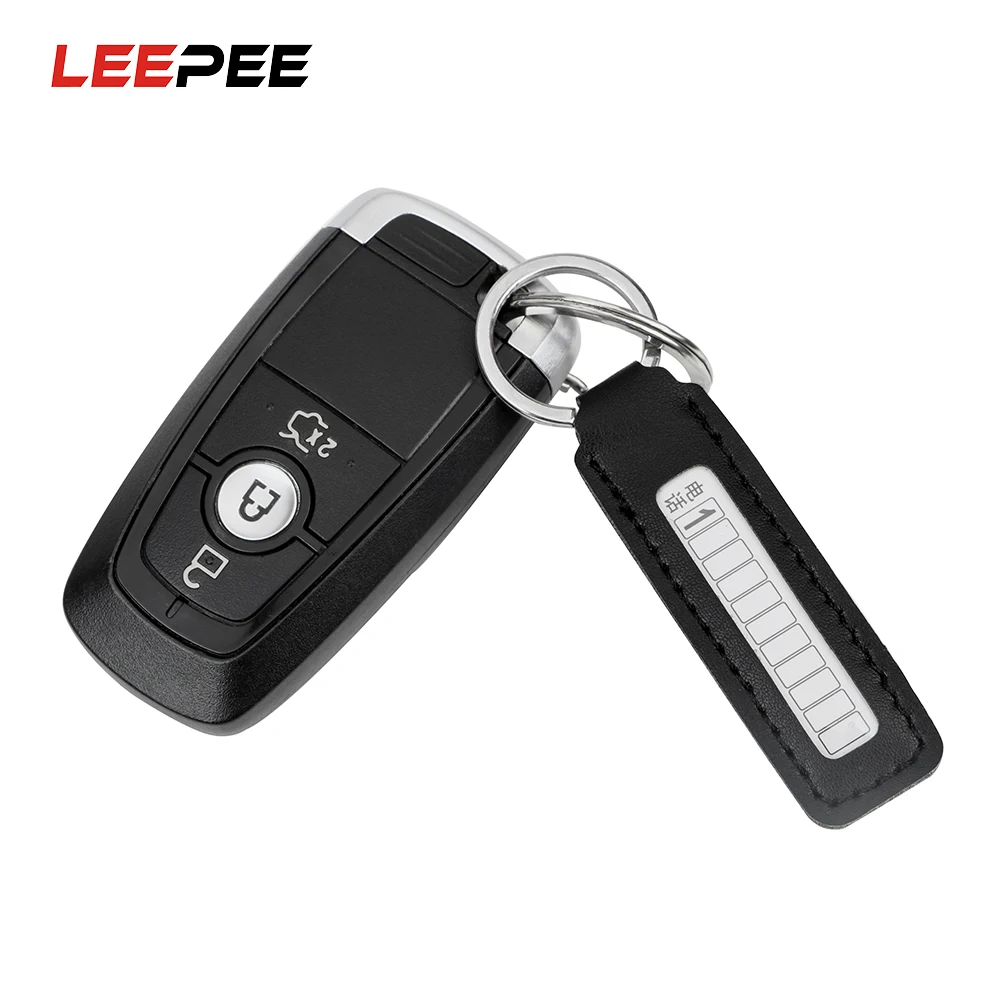 LEEPEE автомобильный брелок для ключей с номером телефона кольцо защитой от потери