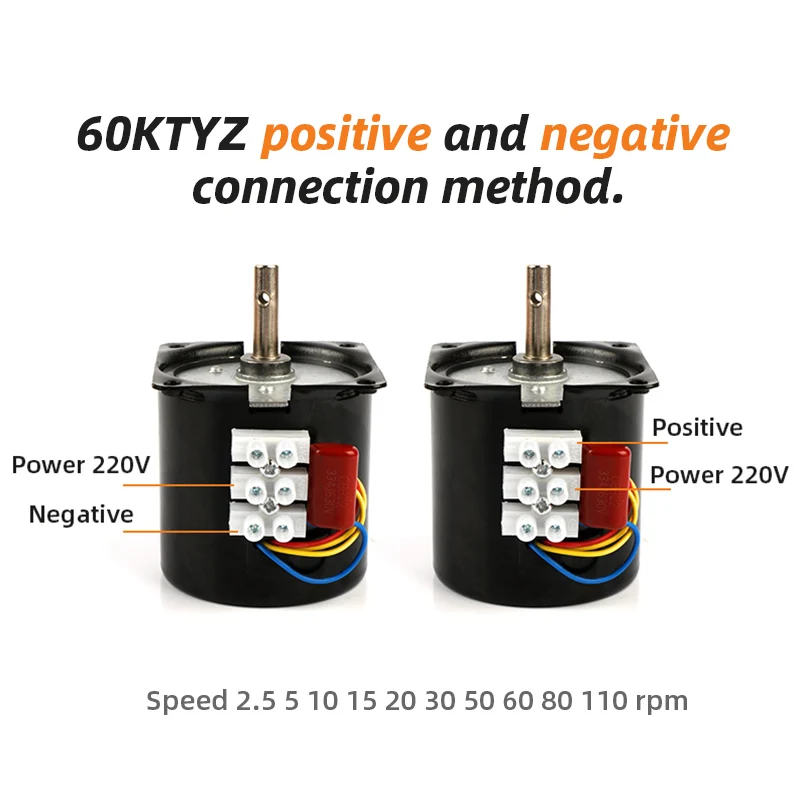 Низкая Скорость миниатюрный 60ktyz 60-KTYZ 14W AC 220V постоянный магнит синхронный Шестерни мотор 2,5 об/мин 5 об/мин 10 15 20 30 50 об/мин