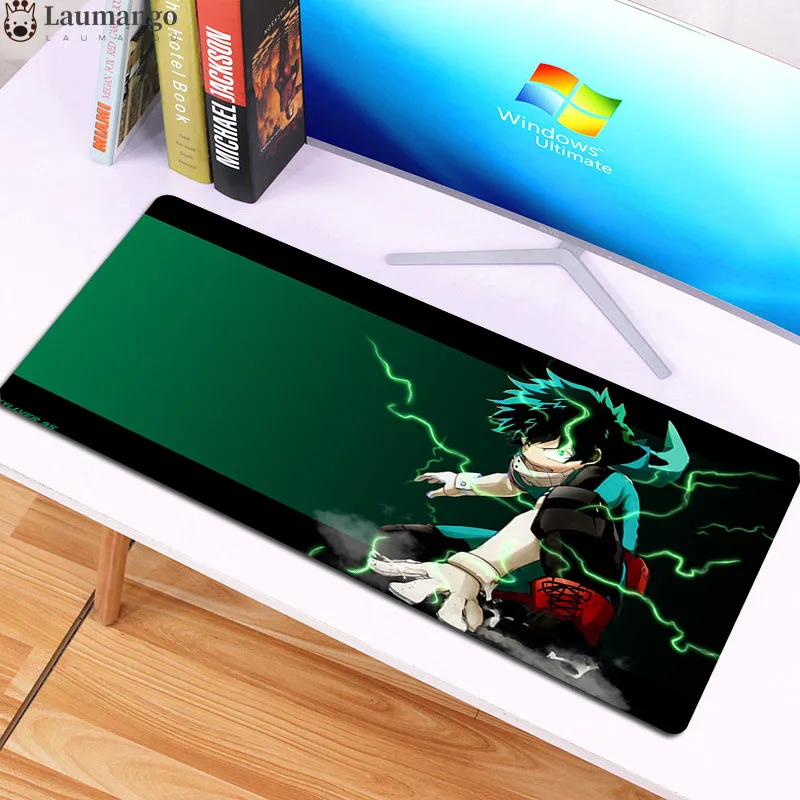 

Izuku Midoriya 60x30 Gaming Mouse Pad Gamer Lock Edge Keyboard Mouse Mat Gaming Grande Desk Mousepad For Game gaming mouse pad