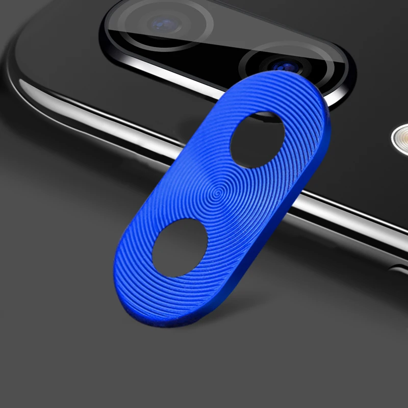 Синий Защитное кольцо для объектива камеры для Xiaomi mi 9 8 SE mi 9t mi x3 Red mi Note 8 7 K20 Pro 7 8Pro металлический защитный чехол для объектива камеры - Цвет: Синий