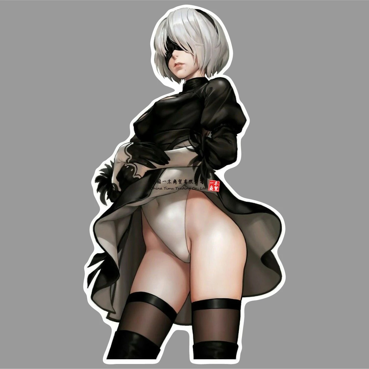 Наклейка NieR Automata Anime 2B YoRHa на заказ Виниловая наклейка для ноутбука бикини солнце |