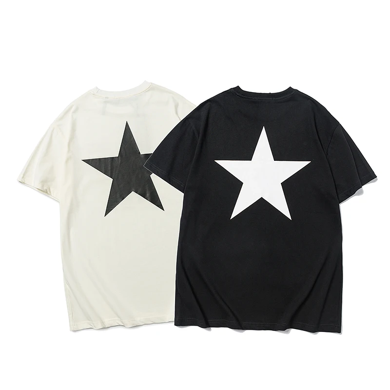 

FEAR OF GOD FOG ESSENTIALS High Street Limited Male Five-pointed Star Print Couple Loose T-shirt TEE