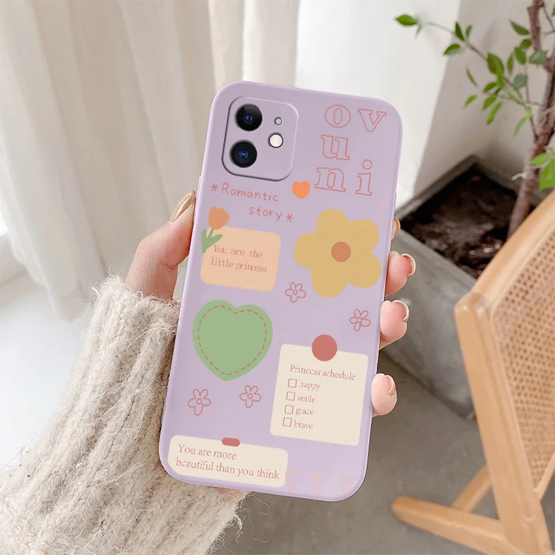 

Small Fresh Flowers Case For iPhone 12 13 Pro Max Mini 11 Pro Max X XR XS MAX SE2020 8 7 Plus 6 6S Plus Soft Phone Cover Case