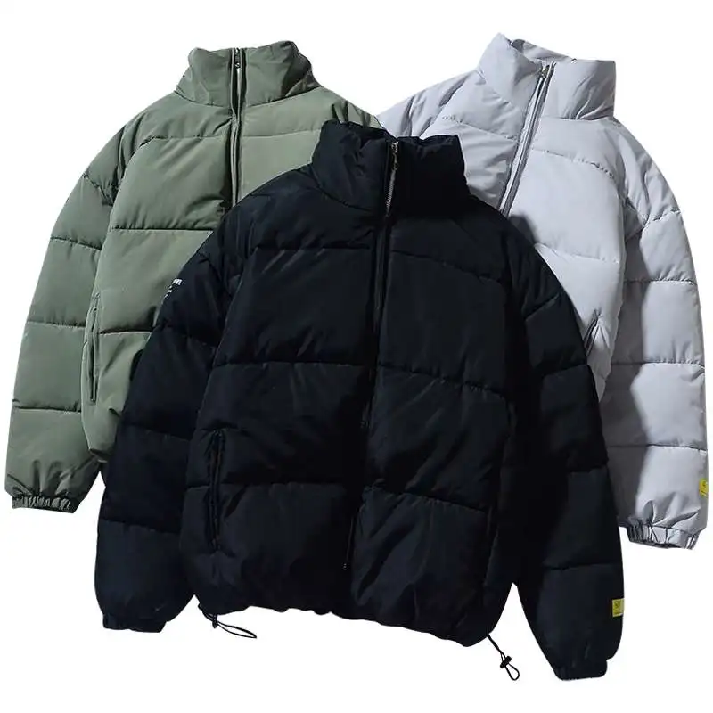 

Winter New Men Solid Color Parkas Quality Brand Men's Stand Collar Warm Thick Jacket Male Fashion Casual Parka Coat M-3XL