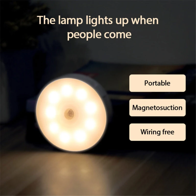 

Night Lights Wireless Sensor LED Night Light USB Rechargeable Night Lamp Christmas Lamp For Baby Room Bedroom Corridor Lamp
