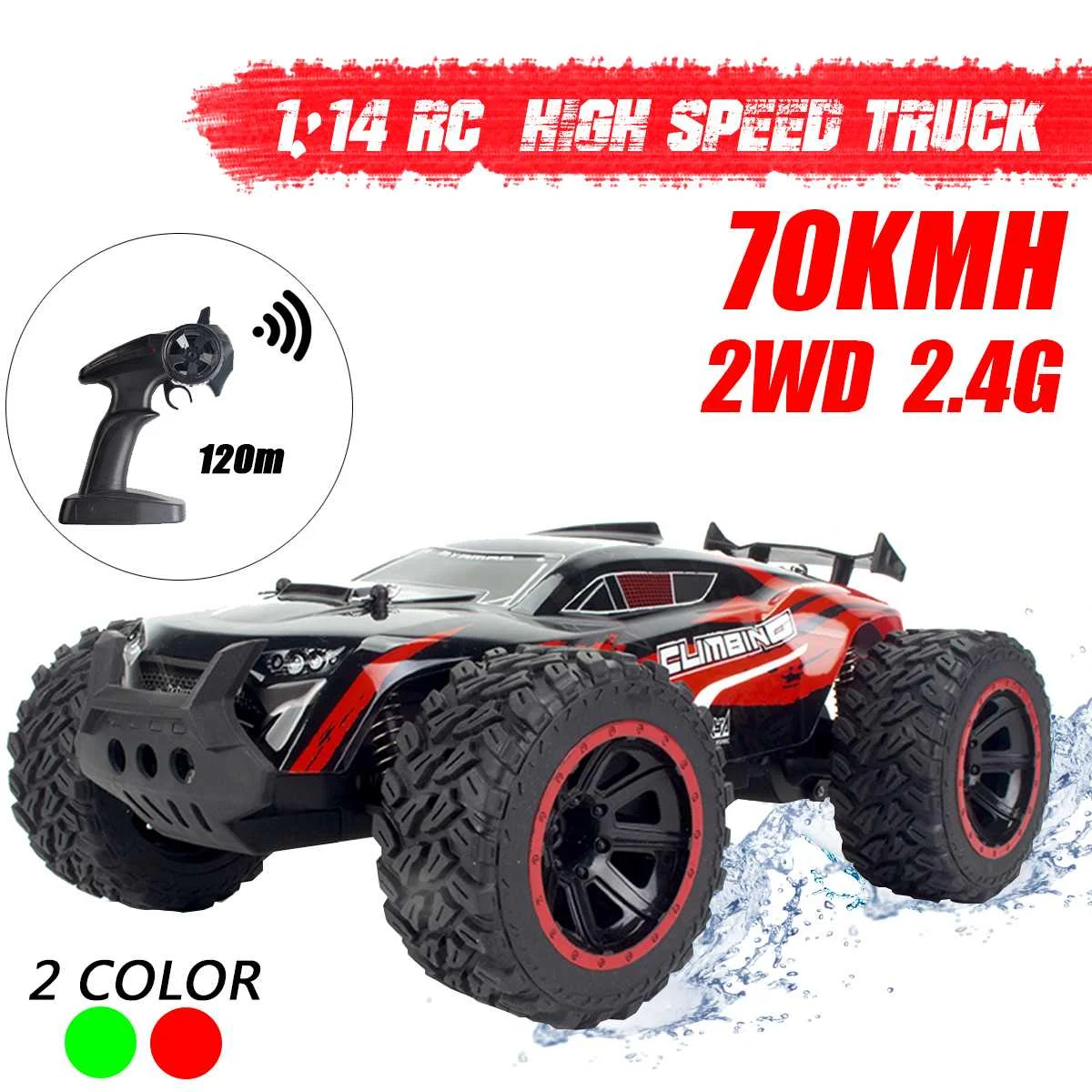 70 км/ч 2WD 1/14 RC автомобиль с дистанционным управлением для бездорожья гоночные