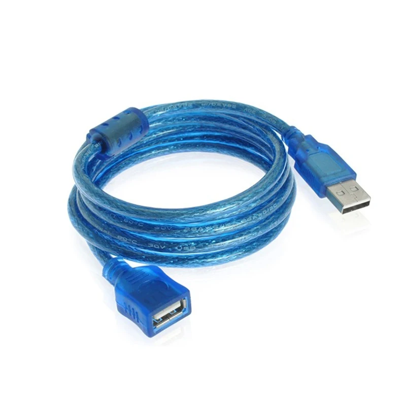 USB 2 0 Удлинительный Кабель AM AF штырь гнездо прозрачный синий кабель для передачи