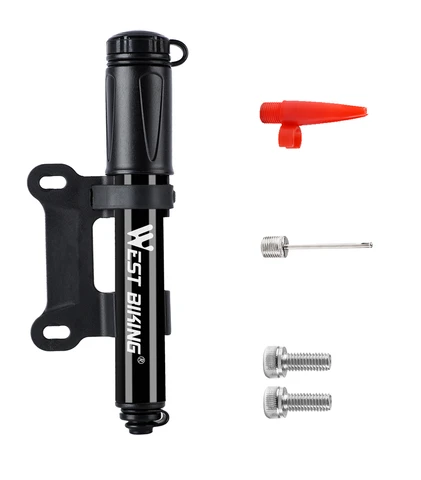 WEST BIKING Mini Bike Pump 120PSI Cycling Hand Air Pump Tire Inflator Schrader Presta Valve Bicycle Accessories MTB Bike Pump