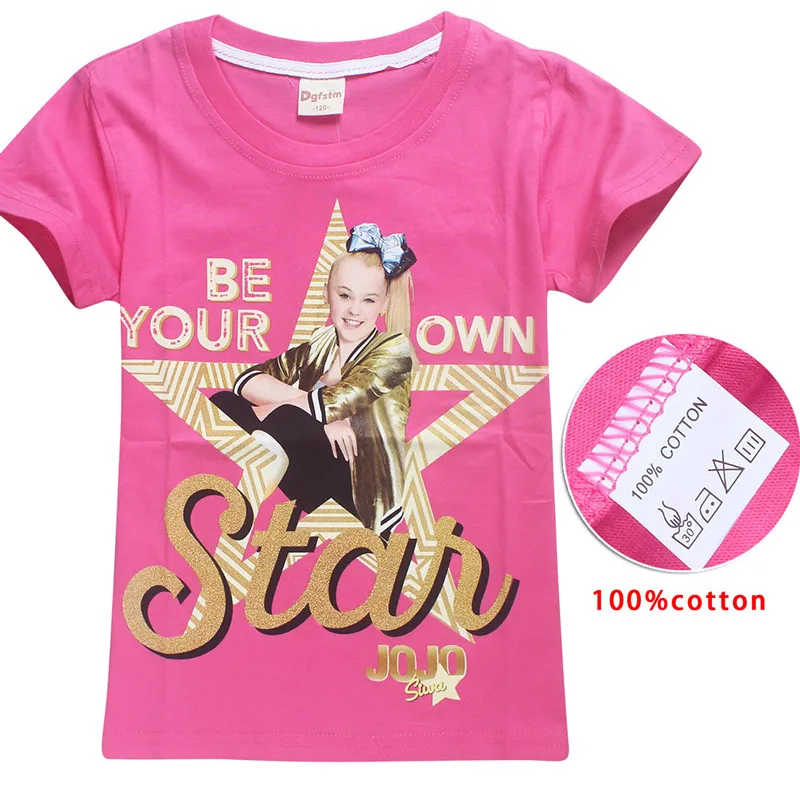 8361 red От 5 до 12 лет JOJO Siwa/детская футболка для девочек футболка с короткими рукавами мягкая хлопковая одежда для подростков Детские футболки, одежда для девочек - Цвет: 8361 red