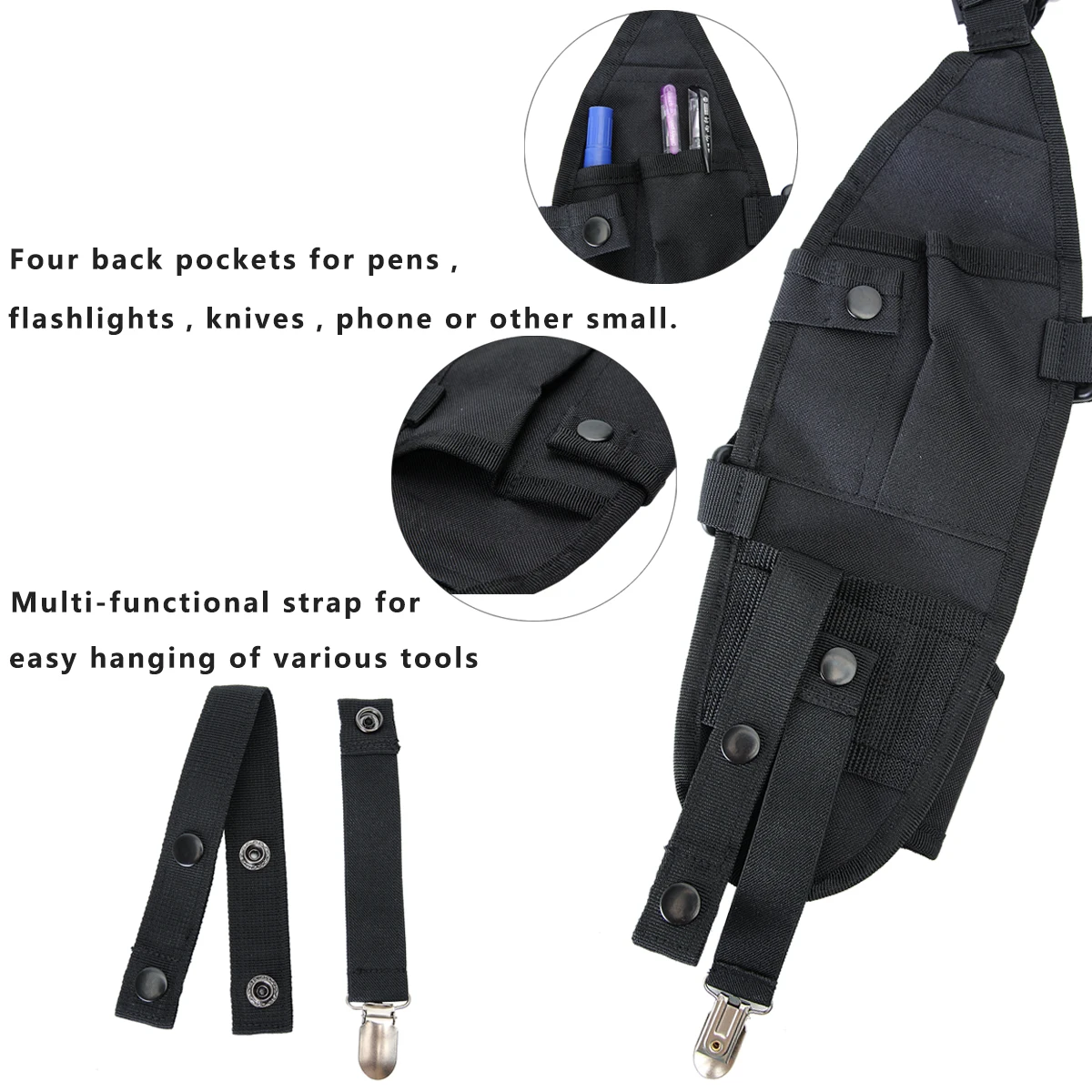 

Abbree Universal Double Shoulder Holster Chest for Yaesu TYT Wouxun Baofeng BF-888S UV-5R UV-82 UV-9R Plus Walkie Talkie Radio