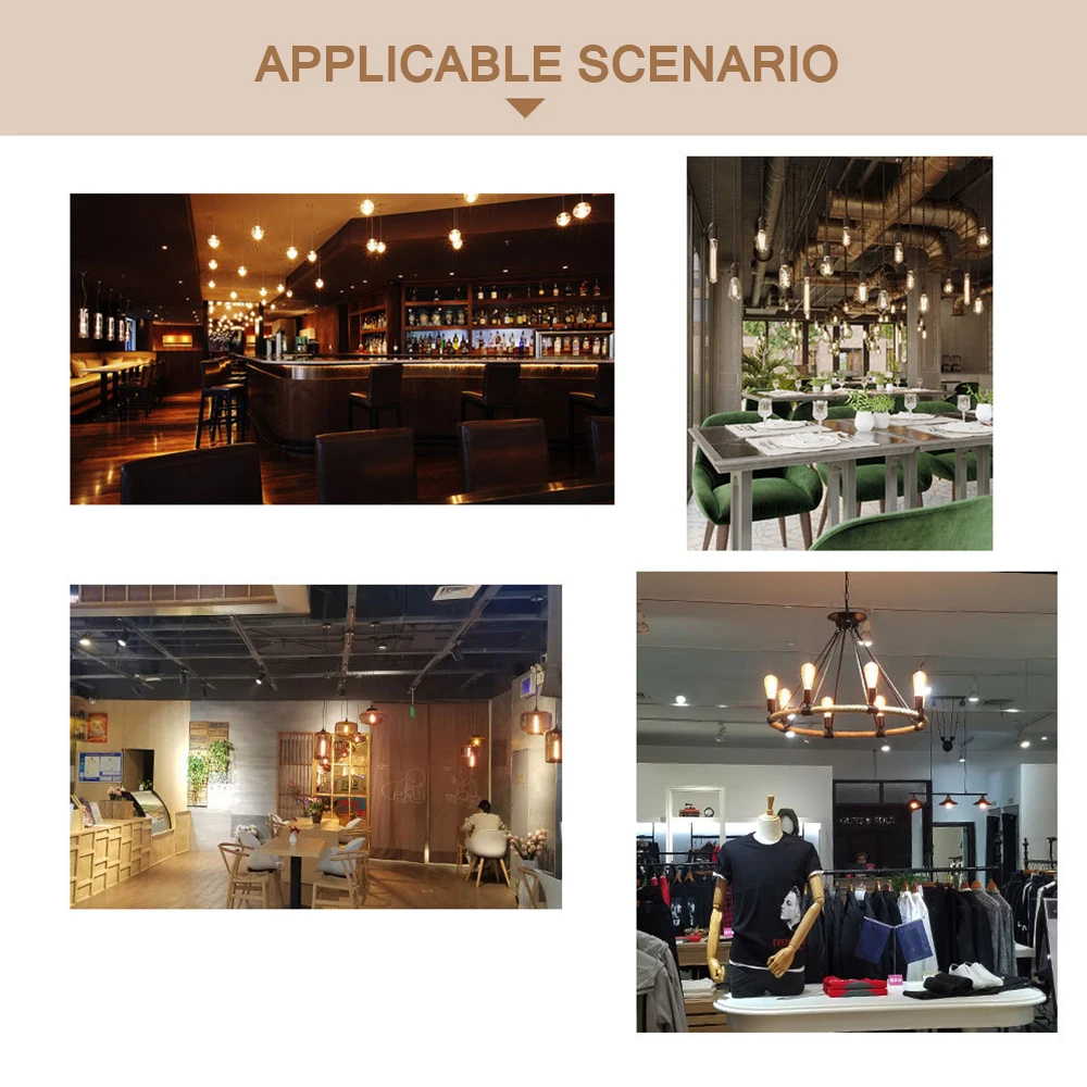 Винтажная спиральная лампа накаливания E27 в стиле ретро для подвесных ламп лампы