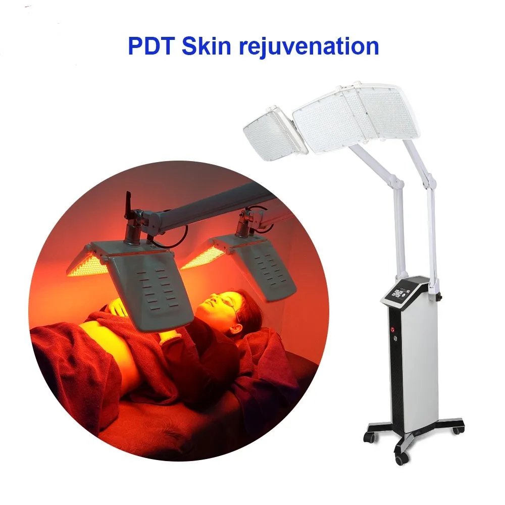 double lamp Pdt красный свет led фотодинамическая терапия для машина для обработки кожи - Цвет: double lamp