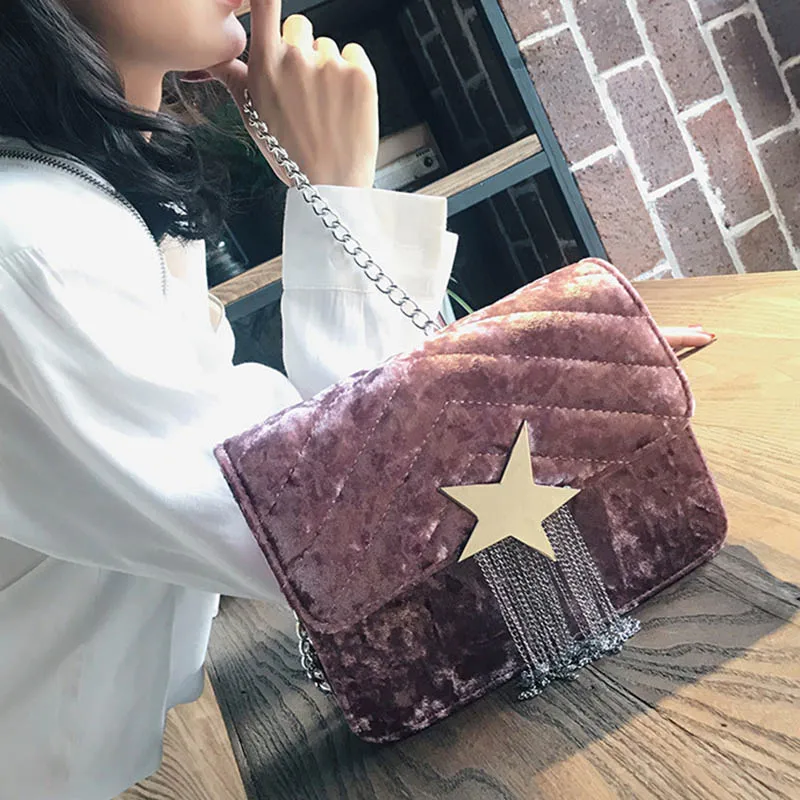 USOUL новая сумка через плечо для женщин модные сумки мессенджеры со звездой и