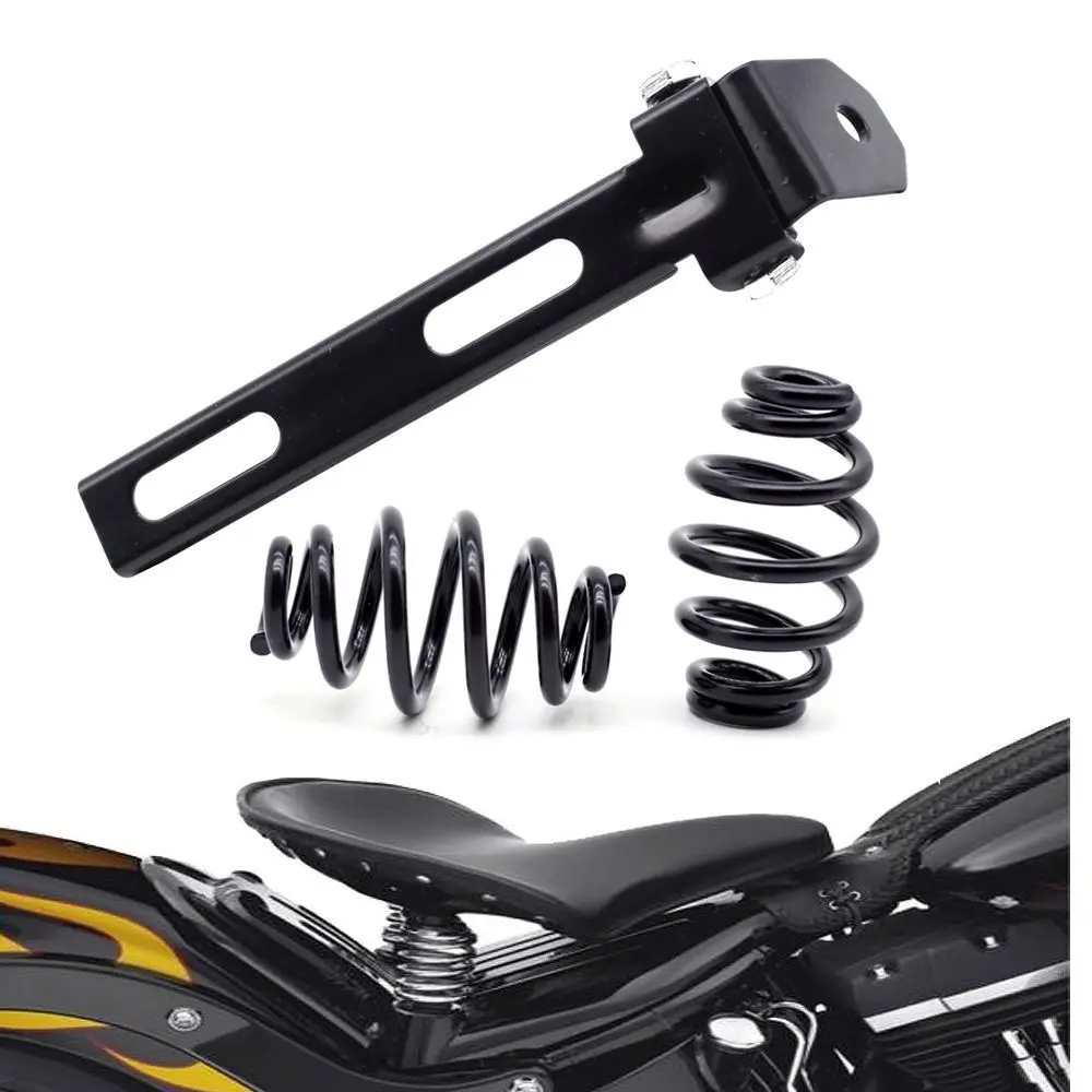 Black Solo Seat 3' Springs Bracket Mounting Kit For HarleyTouring Cruiser Chopper Custom Motorcycle Accessories Parts