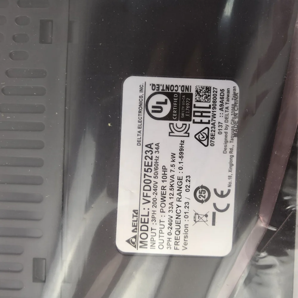 

DELTA INVERTER VFD075E23A 7.5KW
